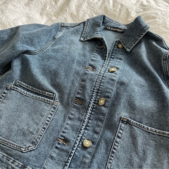 le chateau Jackets & Blazers - Le Chateau Light Blue Denim Jacket